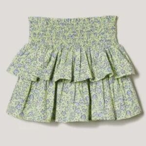 Joe Fresh Toddler Girl Floral Smocked Stretch Waist Tiered Ruffle Mini Skirt